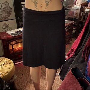 rollover waistband black midi skirt sold